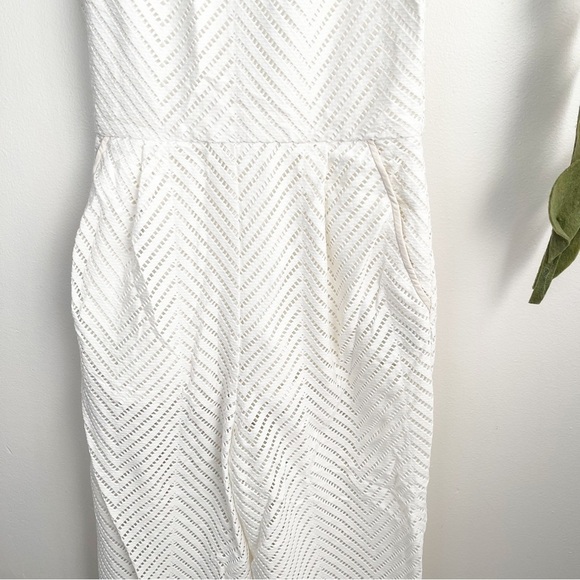 Tibi Lace Chevron Open Back Sleeveless Jumpsuit - Picture 6 of 10